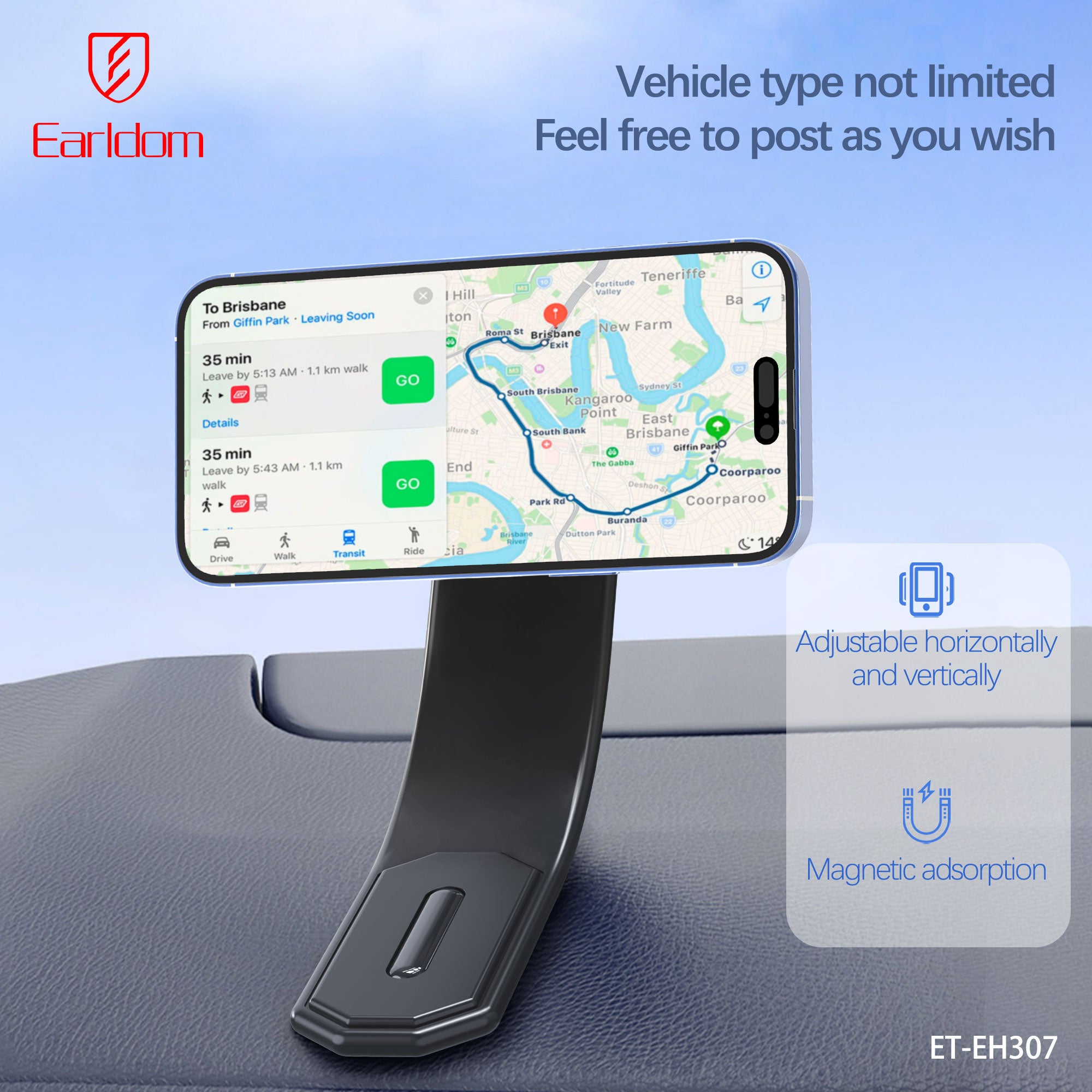 Dashboard/behind the vehicle screen Meganetic holder ET-EH307