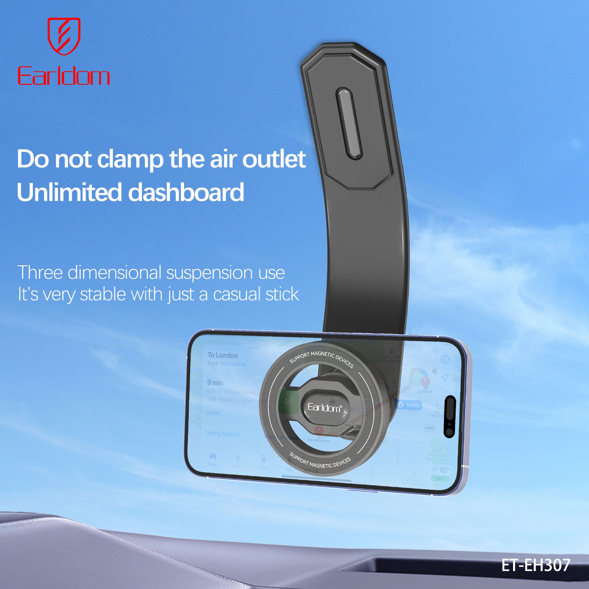 Dashboard/behind the vehicle screen Meganetic holder ET-EH307