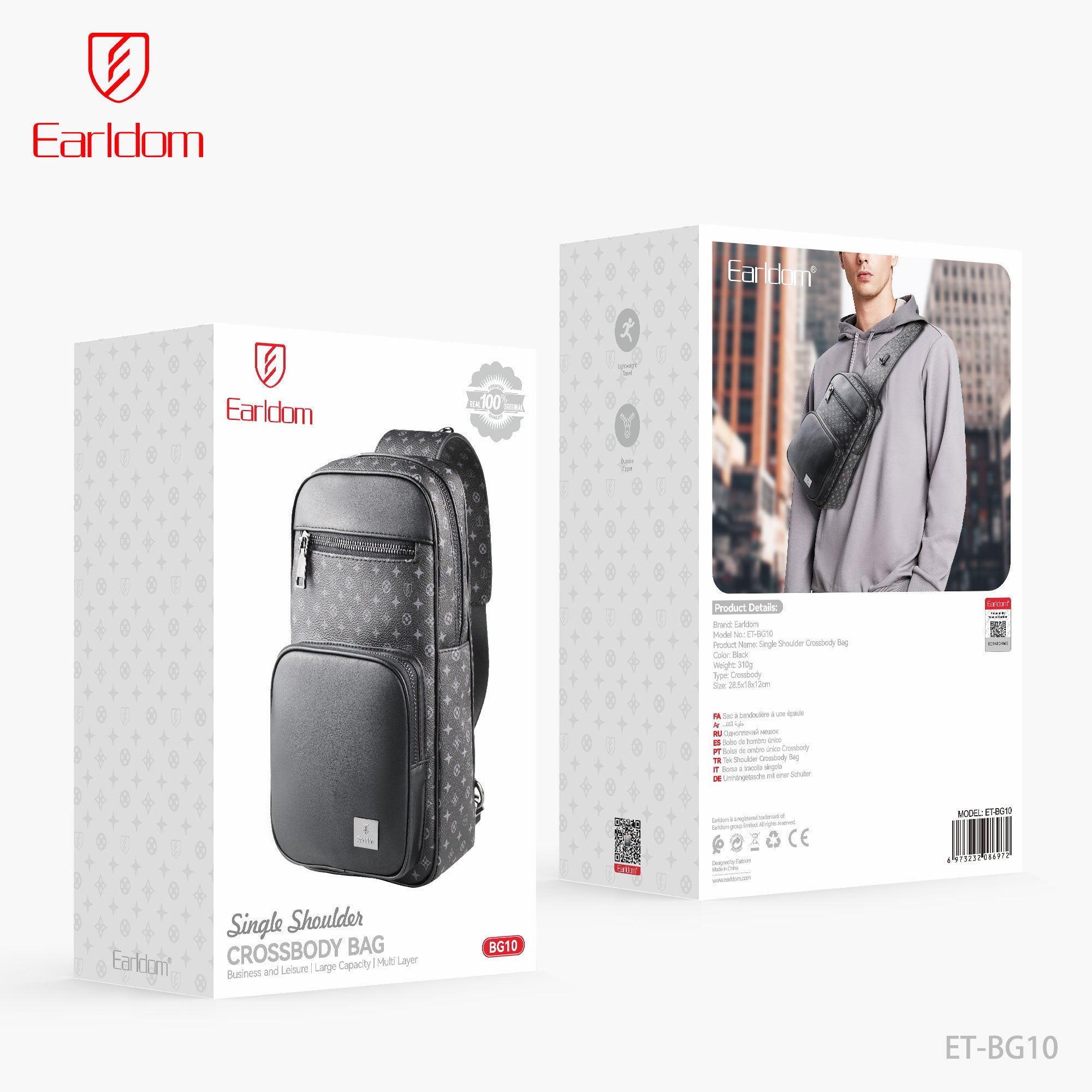 Earldom ET-BG10 Tech Bag 10.5CM - Black