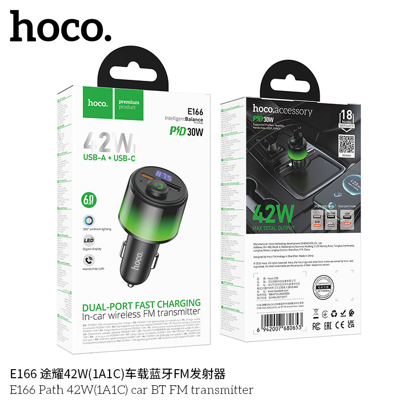HD_SYNC:E166 Path 42W(1A1C) car BT FM transmitter