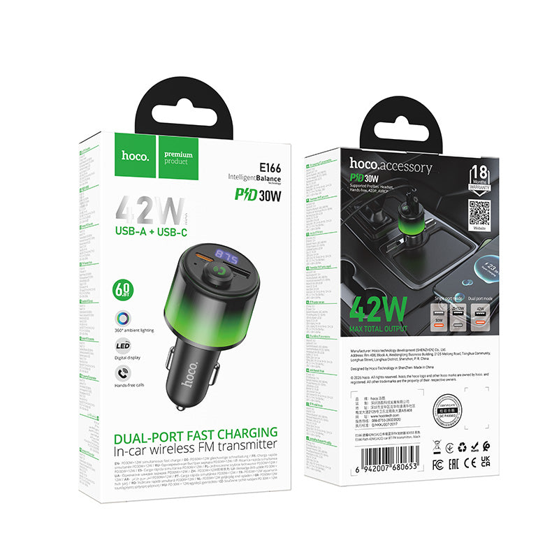 HD_SYNC:E166 Path 42W(1A1C) car BT FM transmitter