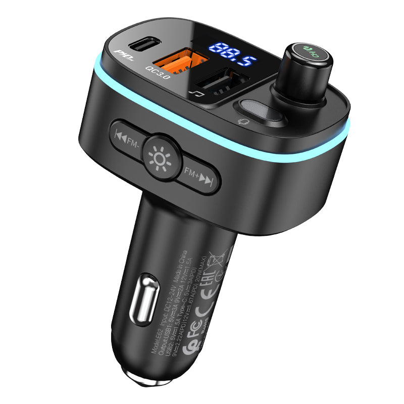 HD_SYNC:E62 Fast PD20W+QC3.0 car BT FM transmitter