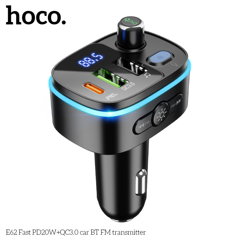 HD_SYNC:E62 Fast PD20W+QC3.0 car BT FM transmitter