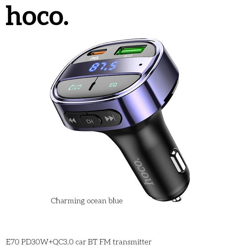 HD_SYNC:E70 PD30W+QC3.0 car BT FM transmitter