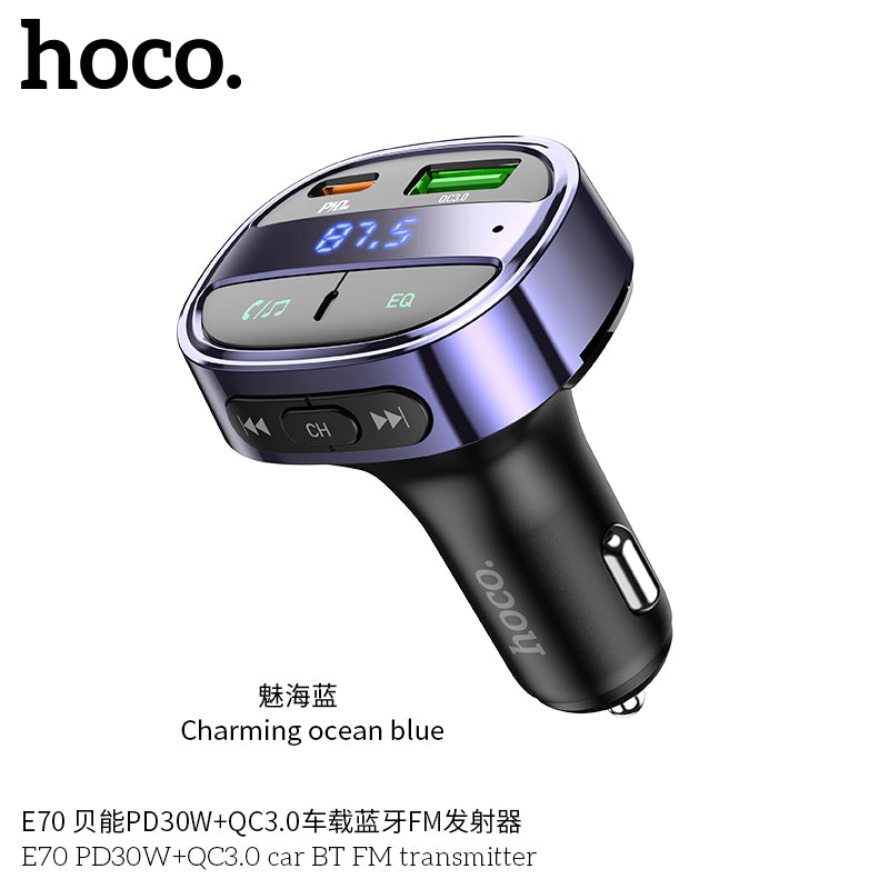 HD_SYNC:E70 PD30W+QC3.0 car BT FM transmitter