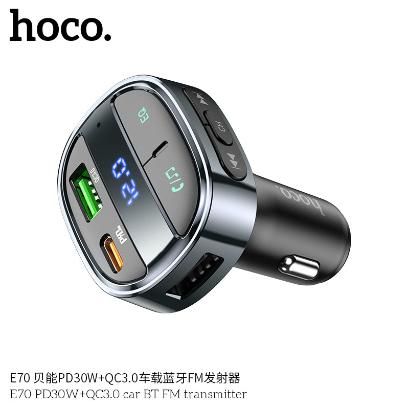 HD_SYNC:E70 PD30W+QC3.0 car BT FM transmitter