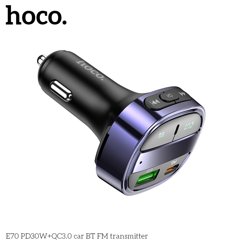 HD_SYNC:E70 PD30W+QC3.0 car BT FM transmitter