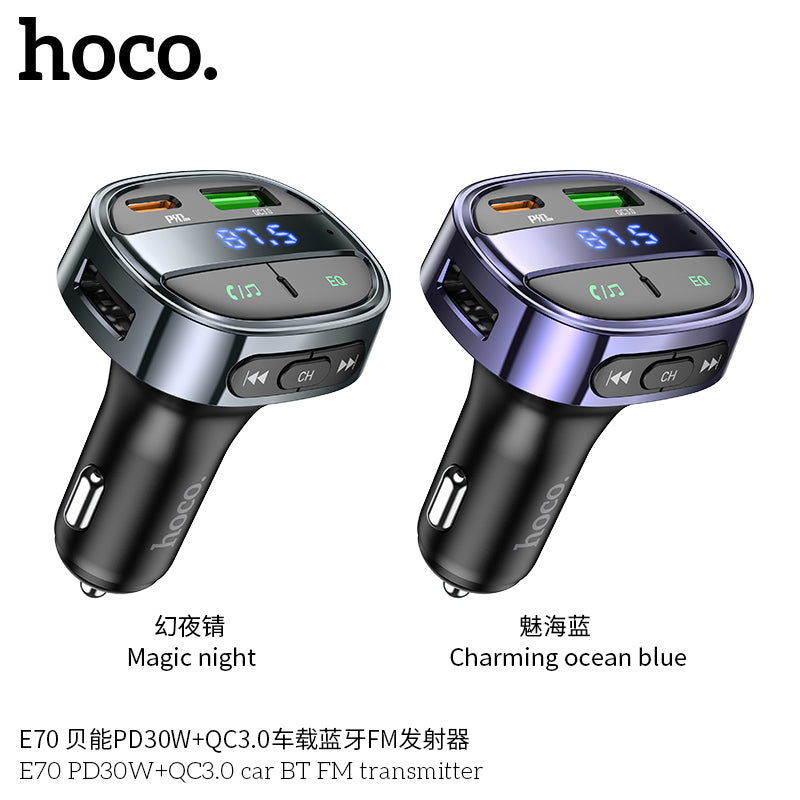 HD_SYNC:E70 PD30W+QC3.0 car BT FM transmitter