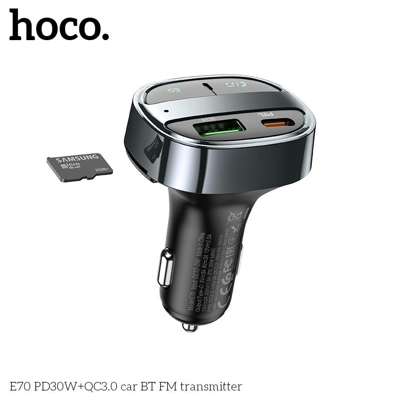 HD_SYNC:E70 PD30W+QC3.0 car BT FM transmitter