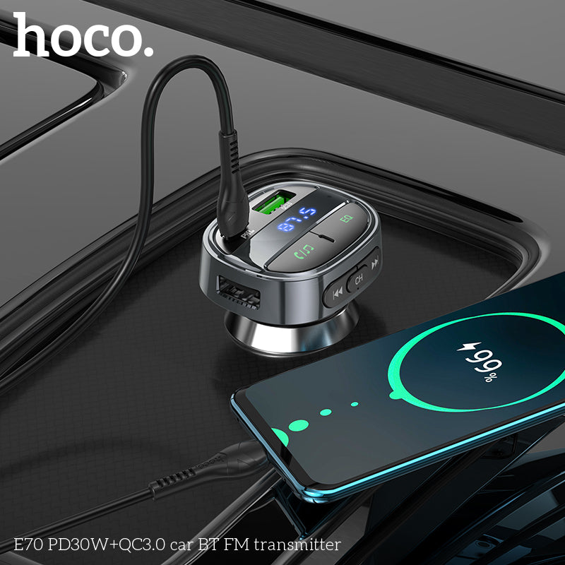 HD_SYNC:E70 PD30W+QC3.0 car BT FM transmitter