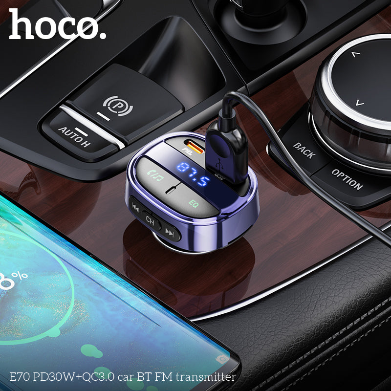 HD_SYNC:E70 PD30W+QC3.0 car BT FM transmitter