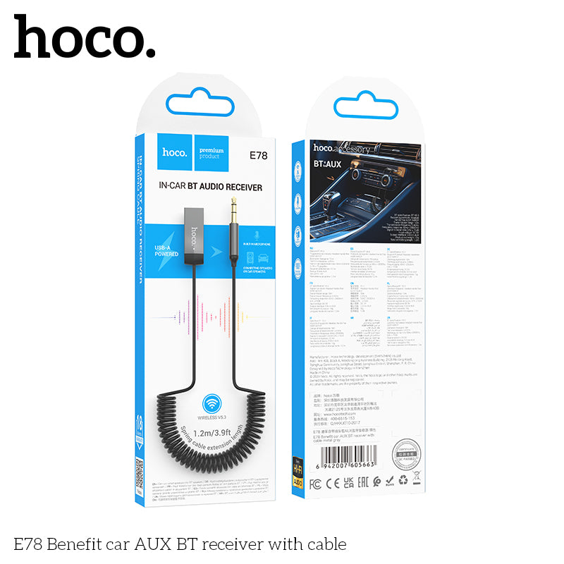 HD_SYNC:E78 Benefit car AUX BT receiver with cable