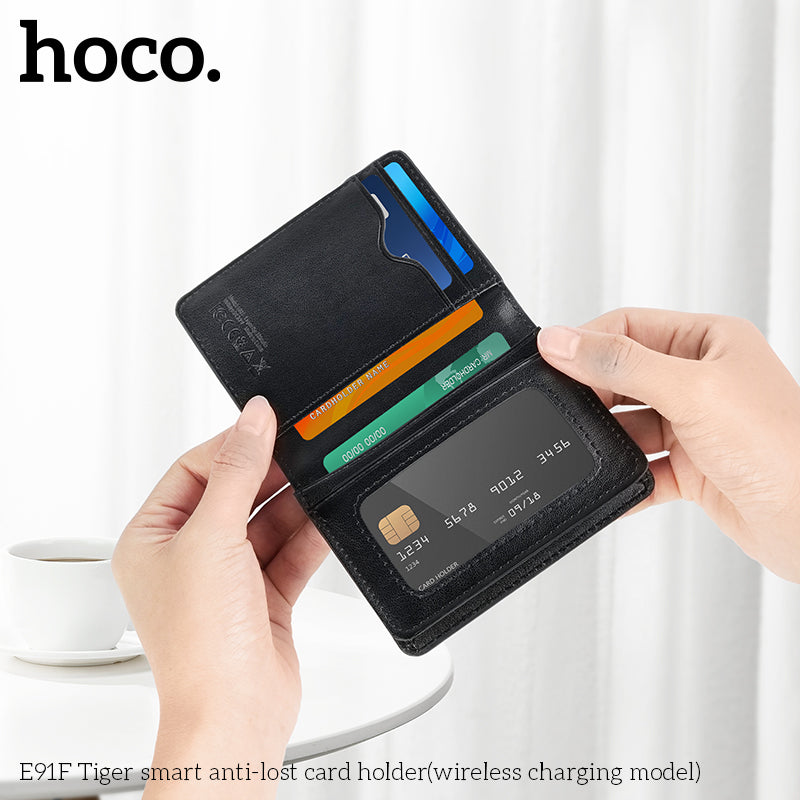 Hoco E91F Tiger smart anti-lost card holder(wireless charging model)