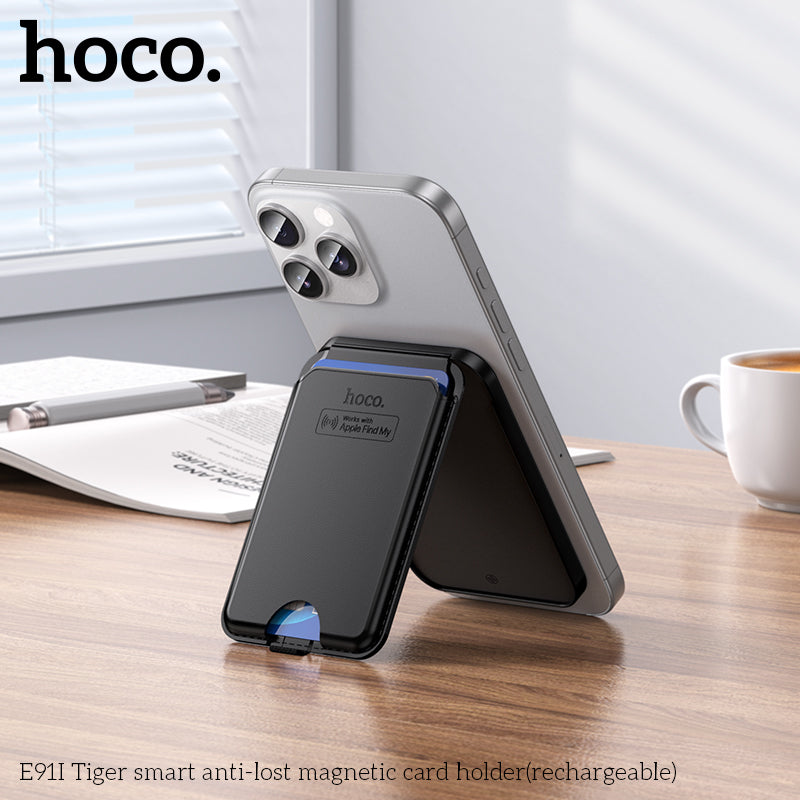 Hoco E91I Tiger smart anti-lost magnetic card holder(rechargeable)
