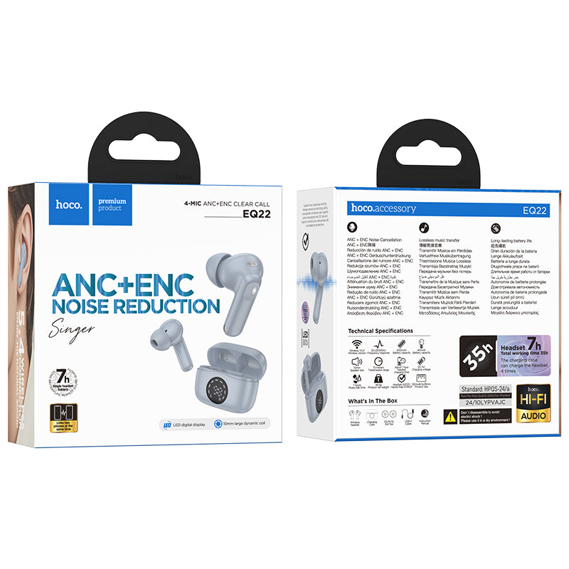 HD_SYNC:EQ22 Singer true wireless ANC+ENC noise reduction BT headset