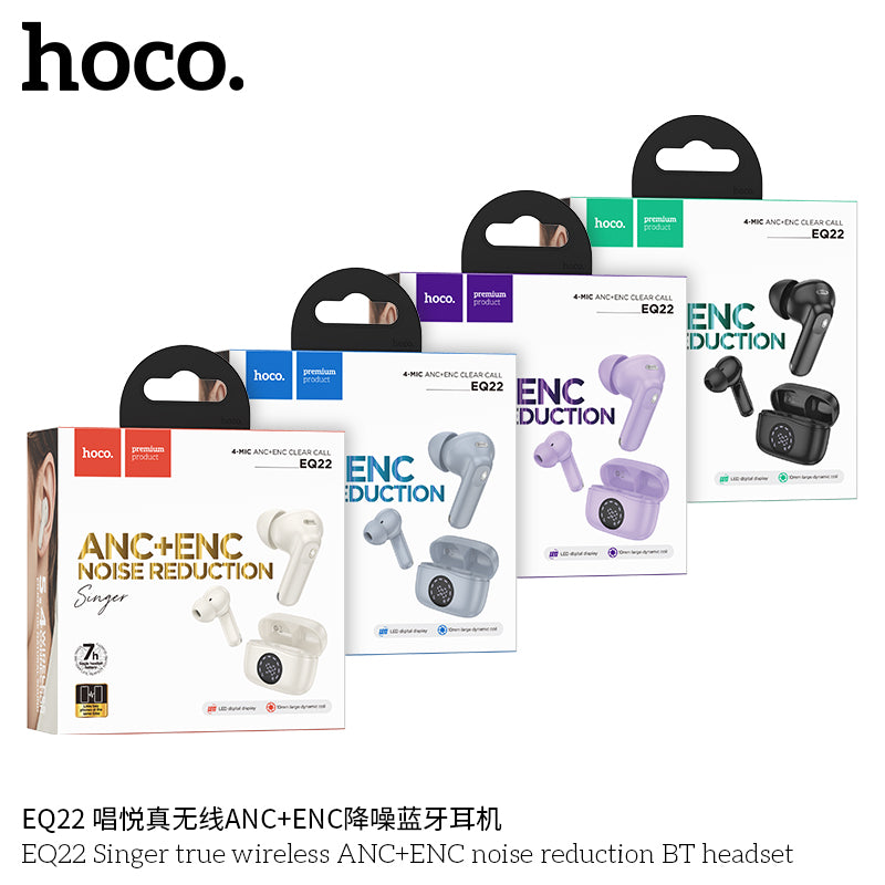HD_SYNC:EQ22 Singer true wireless ANC+ENC noise reduction BT headset