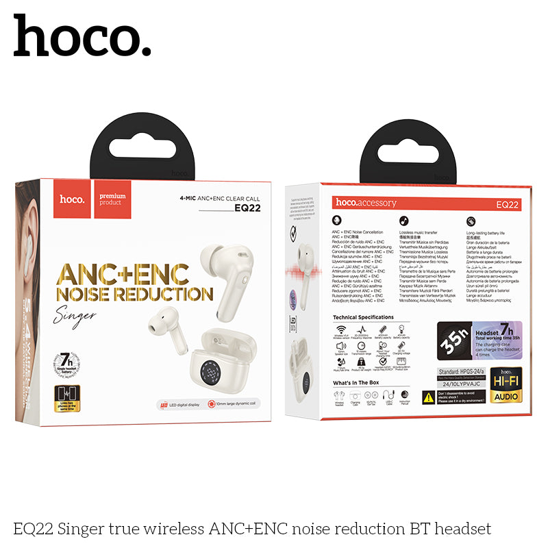 HD_SYNC:EQ22 Singer true wireless ANC+ENC noise reduction BT headset