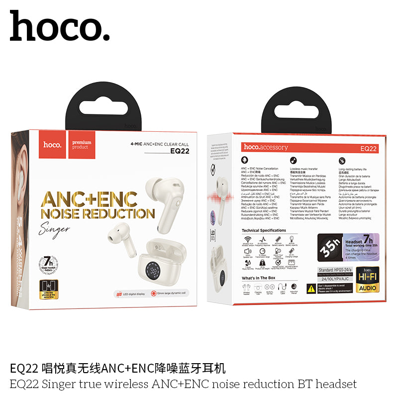 HD_SYNC:EQ22 Singer true wireless ANC+ENC noise reduction BT headset