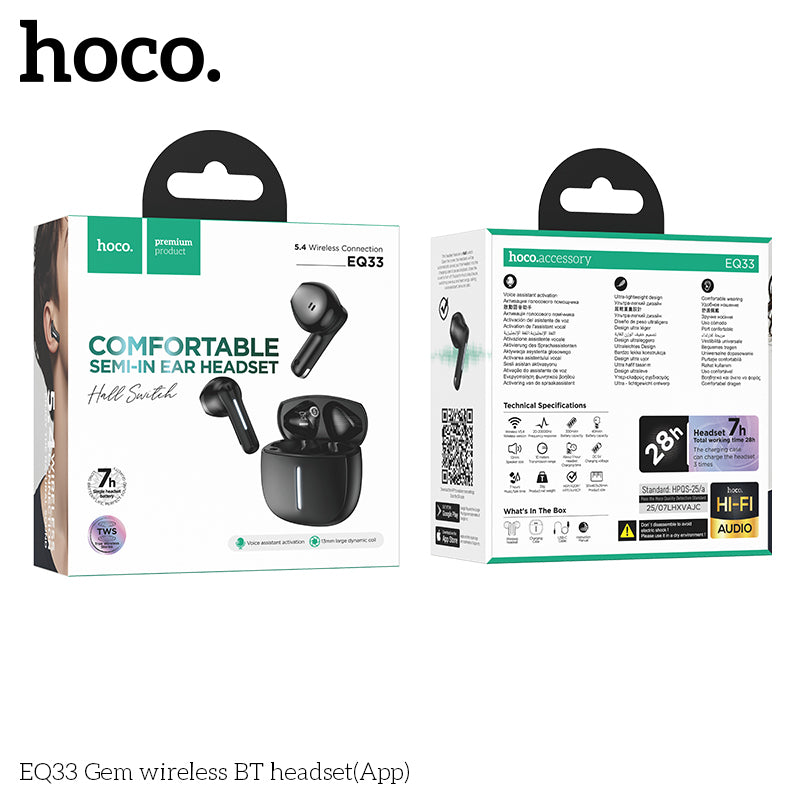 HD_SYNC:EQ33 Gem wireless BT headset(App)