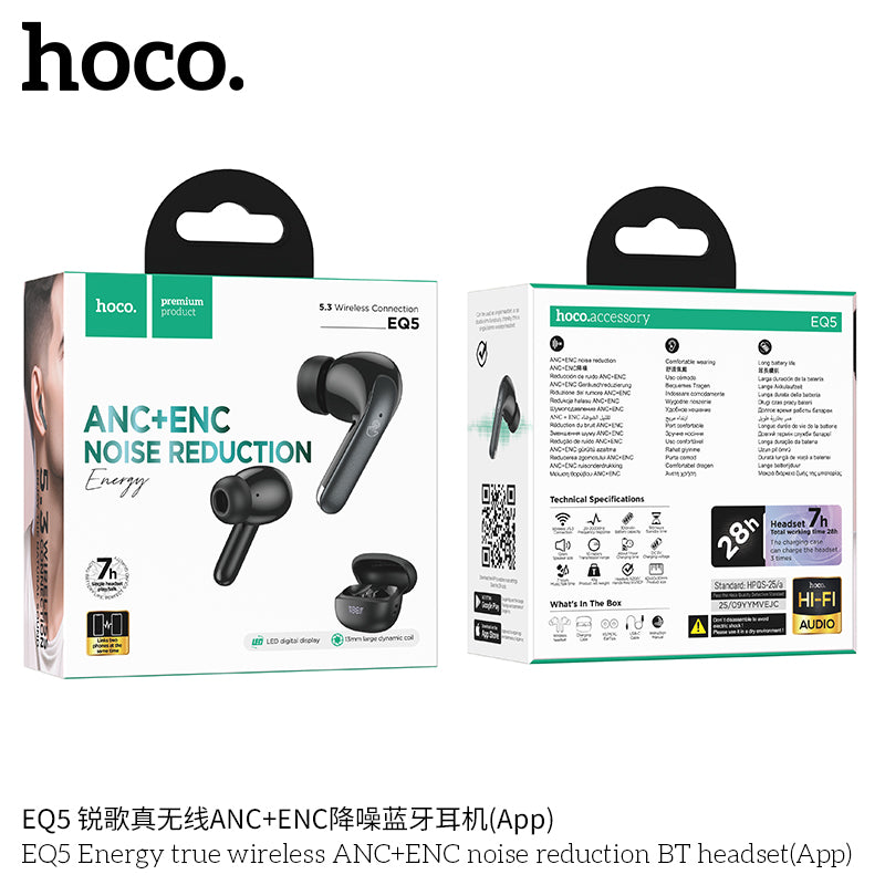 HD_SYNC:EQ5 Energy true wireless ANC+ENC noise reduction BT headset（APP）