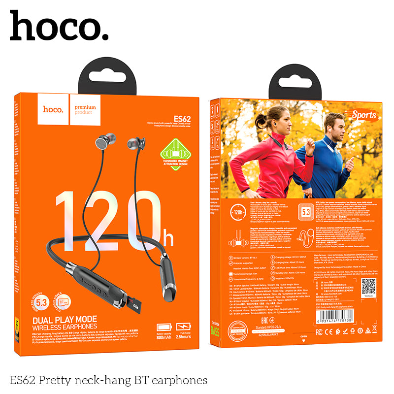 HD_SYNC:ES62 Plus Pretty neck-hang BT earphones