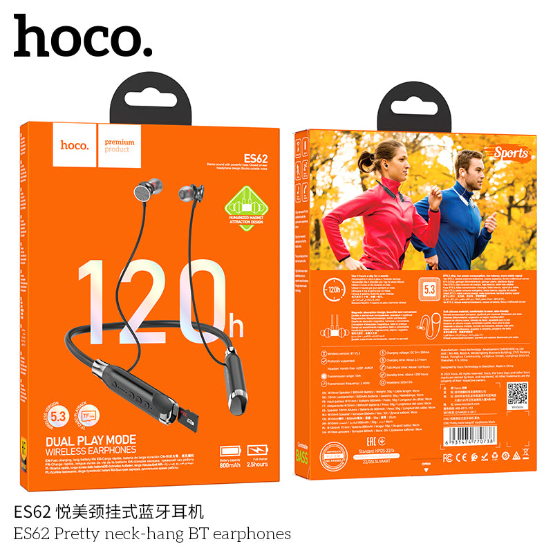 HD_SYNC:ES62 Plus Pretty neck-hang BT earphones
