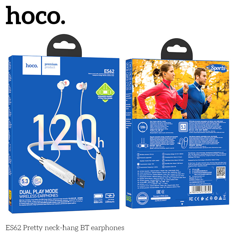 HD_SYNC:ES62 Plus Pretty neck-hang BT earphones