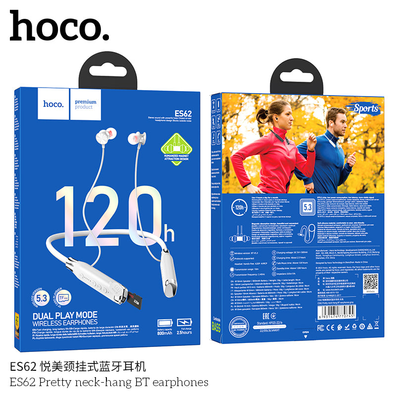 HD_SYNC:ES62 Plus Pretty neck-hang BT earphones
