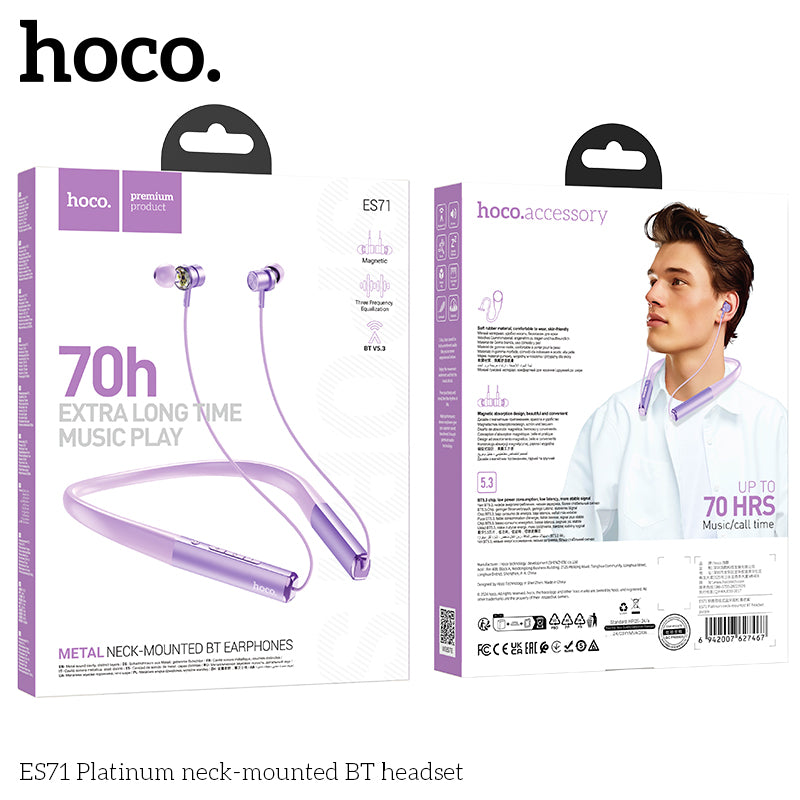 HD_SYNC:ES71 Platinum neck-mounted BT headset