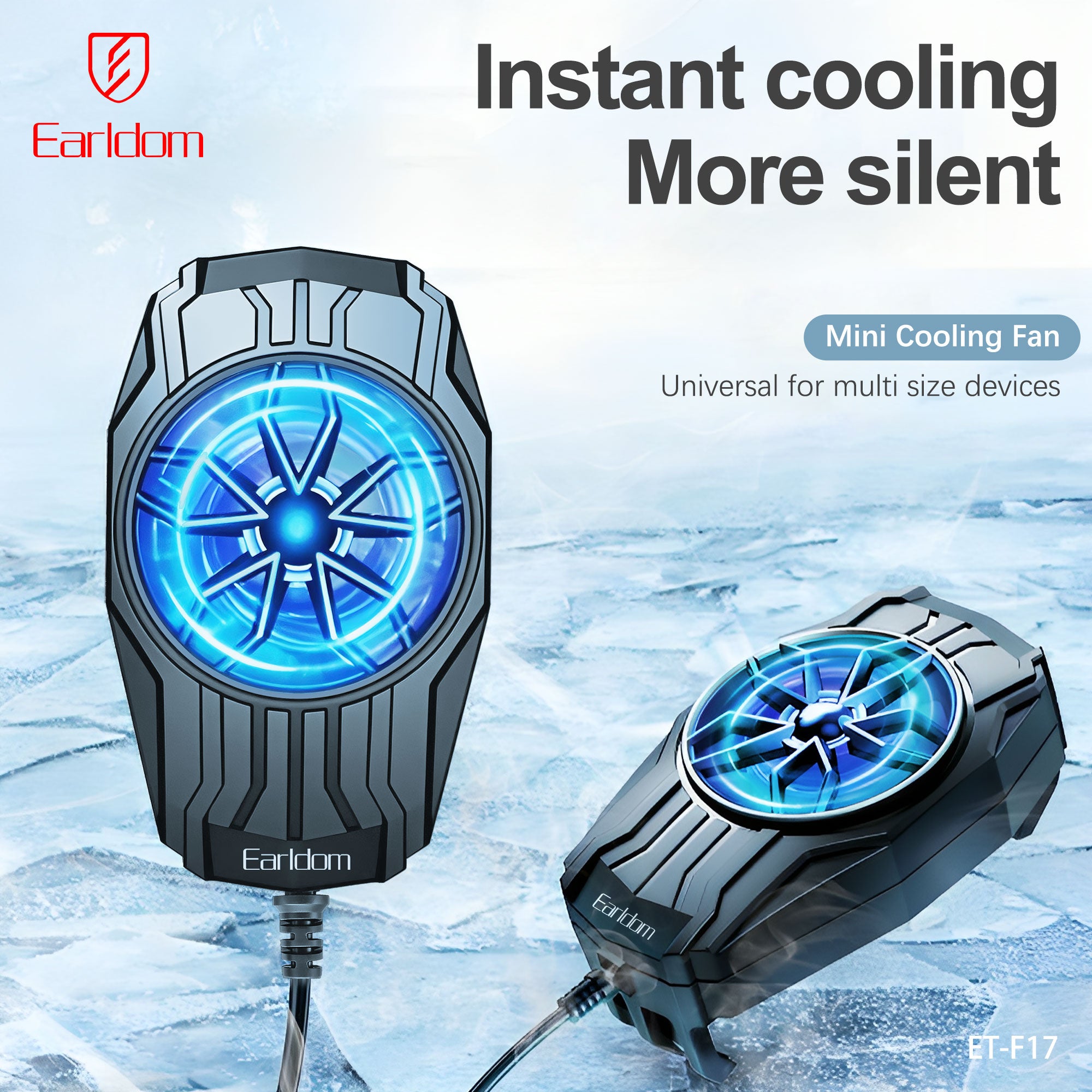 Earldom ET-F17 Fan cooler Phone Cooler 38MM - Black