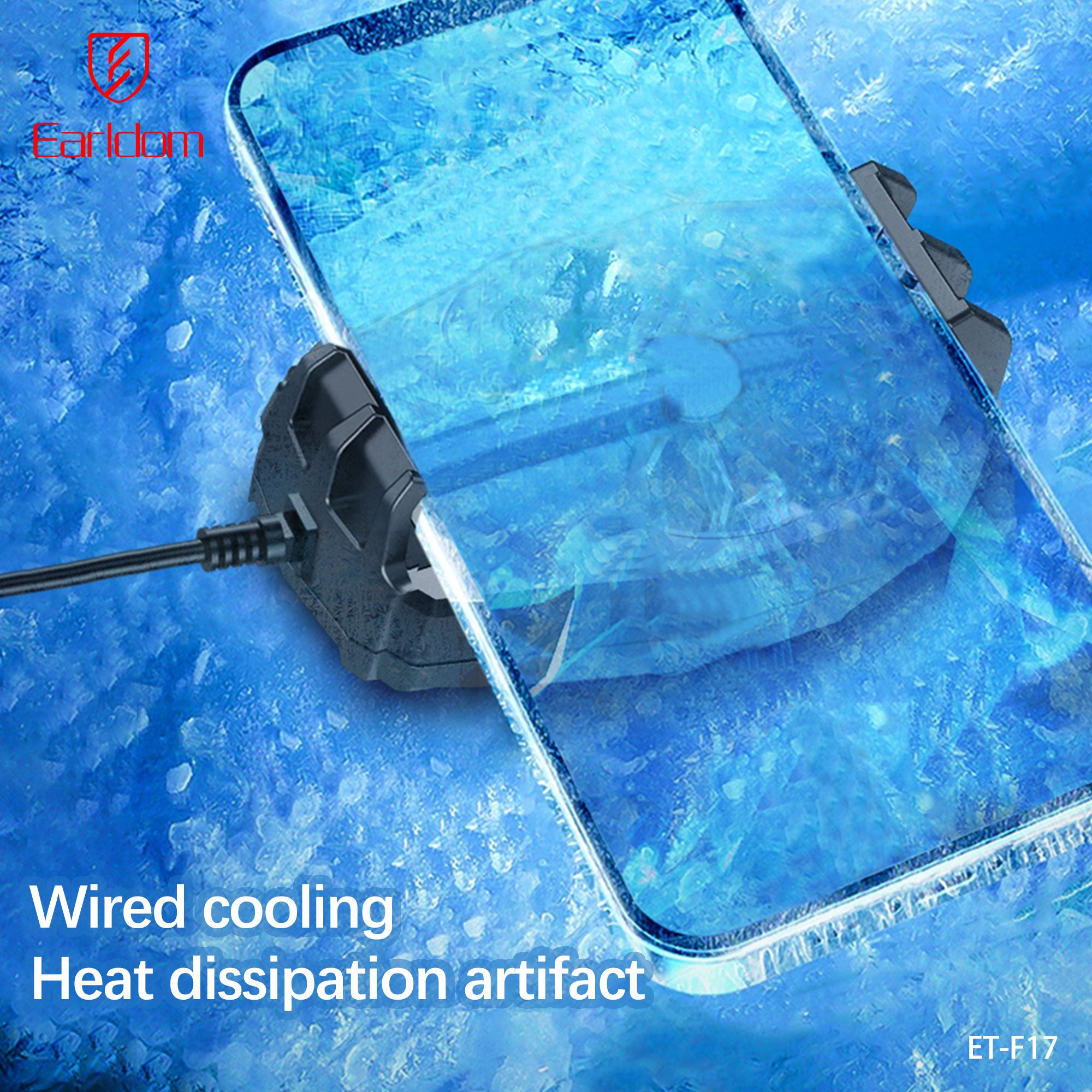 Earldom ET-F17 Fan cooler Phone Cooler 38MM - Black
