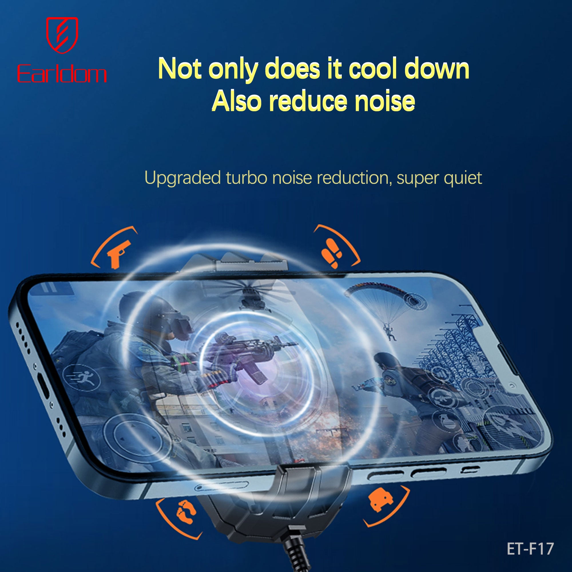 Earldom ET-F17 Fan cooler Phone Cooler 38MM - Black