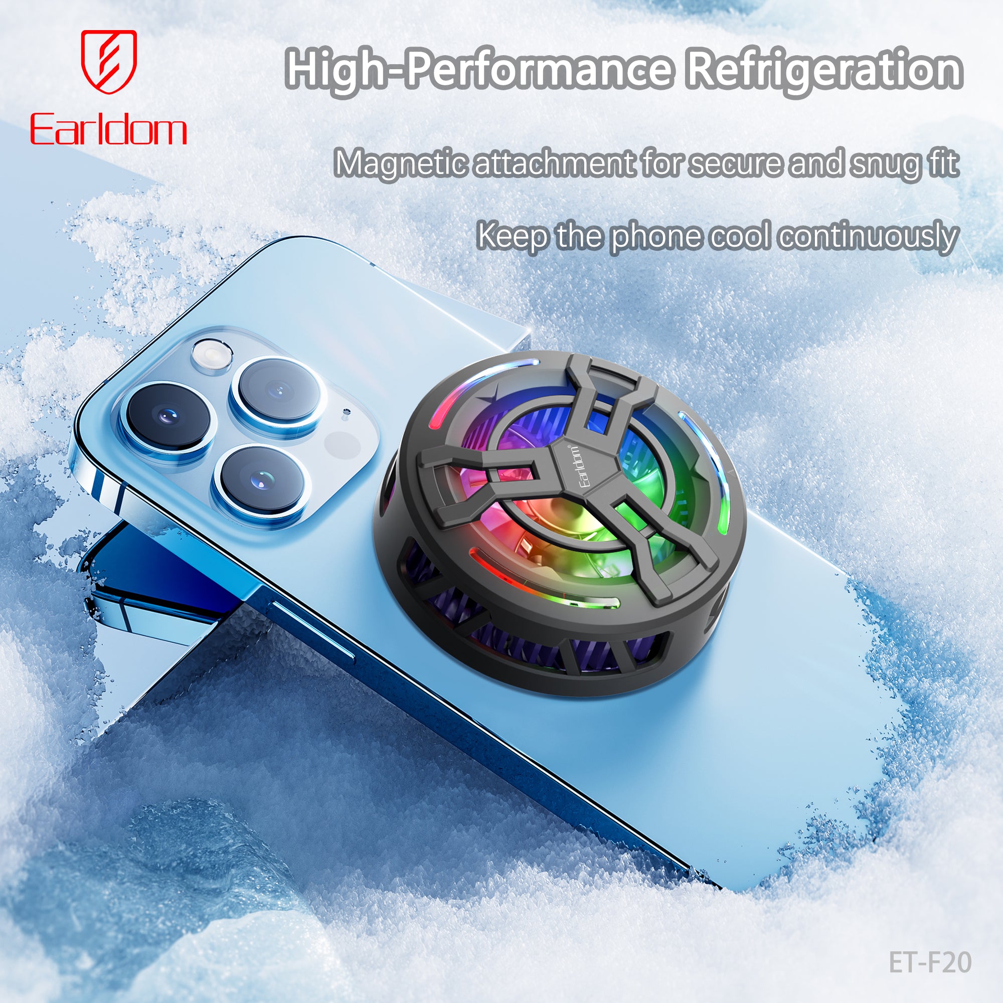 Earldom ET-F20 Fan cooler Phone Cooler 25MM - Black