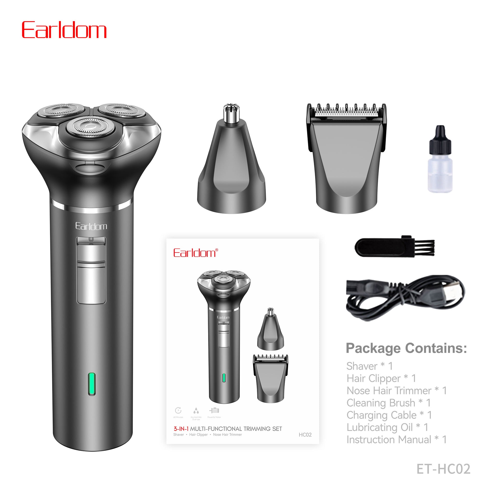 HD_SYNC:ET-HC02 Shaver+Hair clippers