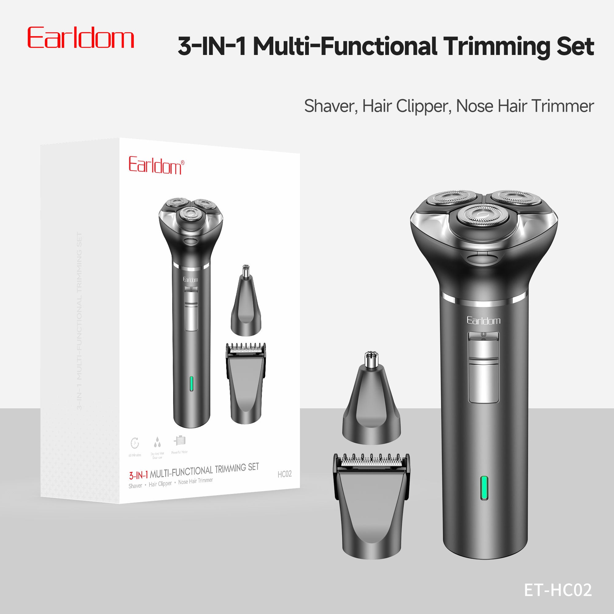 HD_SYNC:ET-HC02 Shaver+Hair clippers