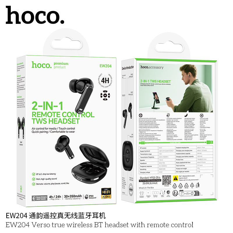 HD_SYNC:EW204 Verso true wireless BT headset with remote control