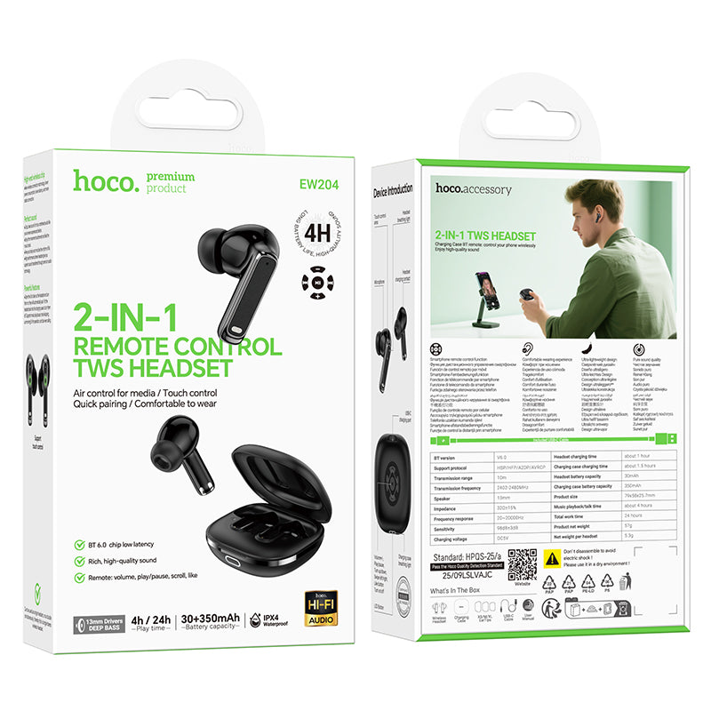 HD_SYNC:EW204 Verso true wireless BT headset with remote control