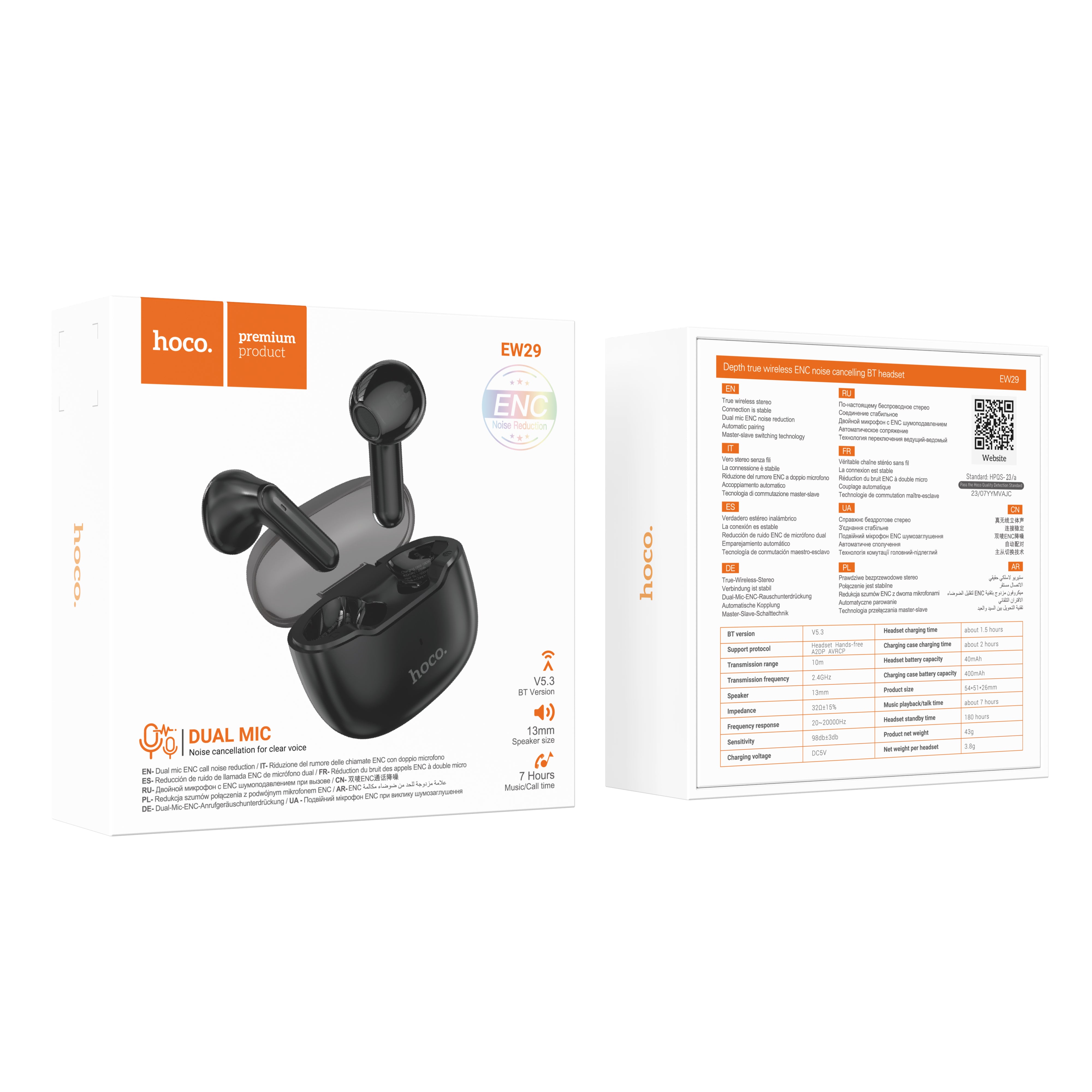 HD_SYNC:EW29 Depth true wireless ENC noise cancelling BT headset
