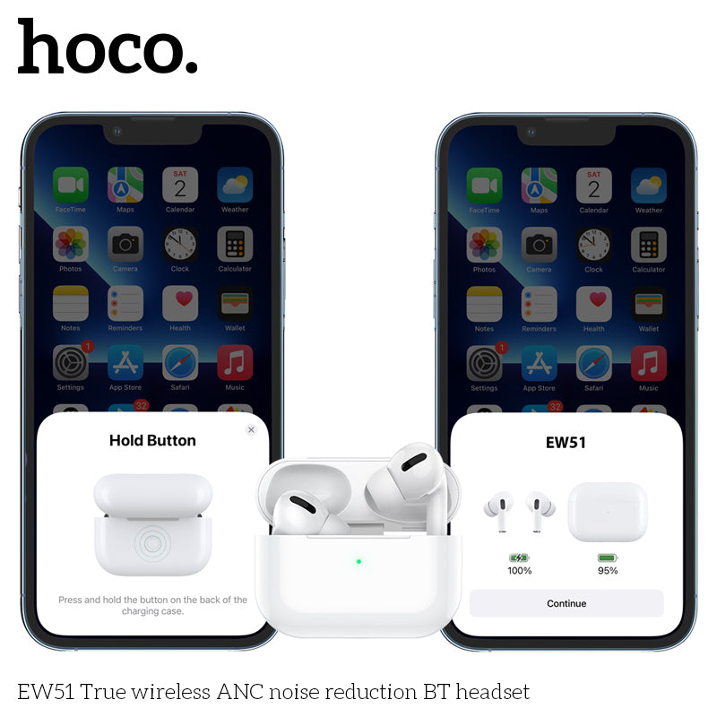 HD_SYNC:EW51 True wireless ANC noise reduction BT headset