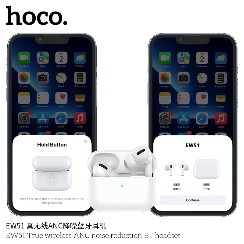 HD_SYNC:EW51 True wireless ANC noise reduction BT headset