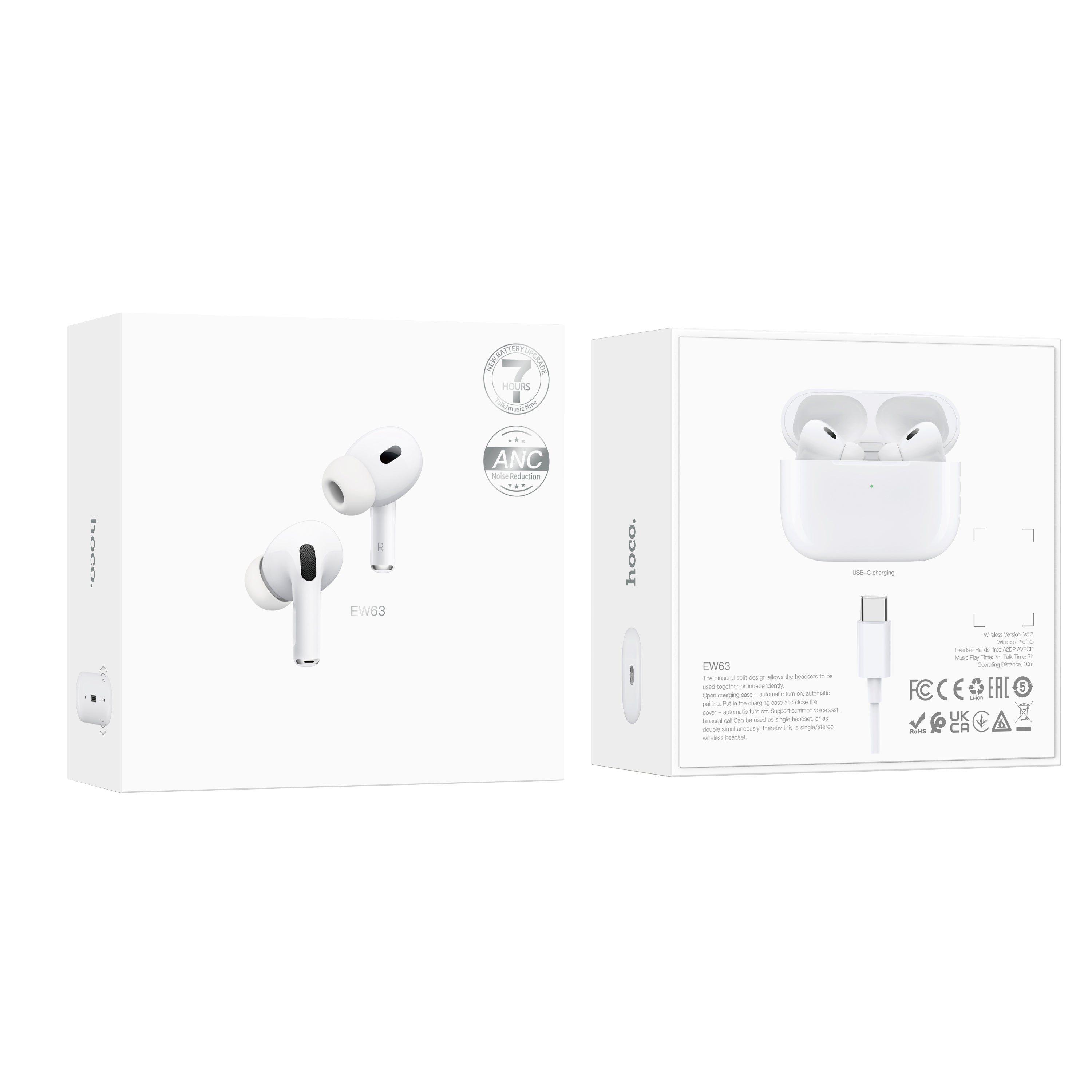 HD_SYNC:EW63 true wireless ANC noise reduction BT headset