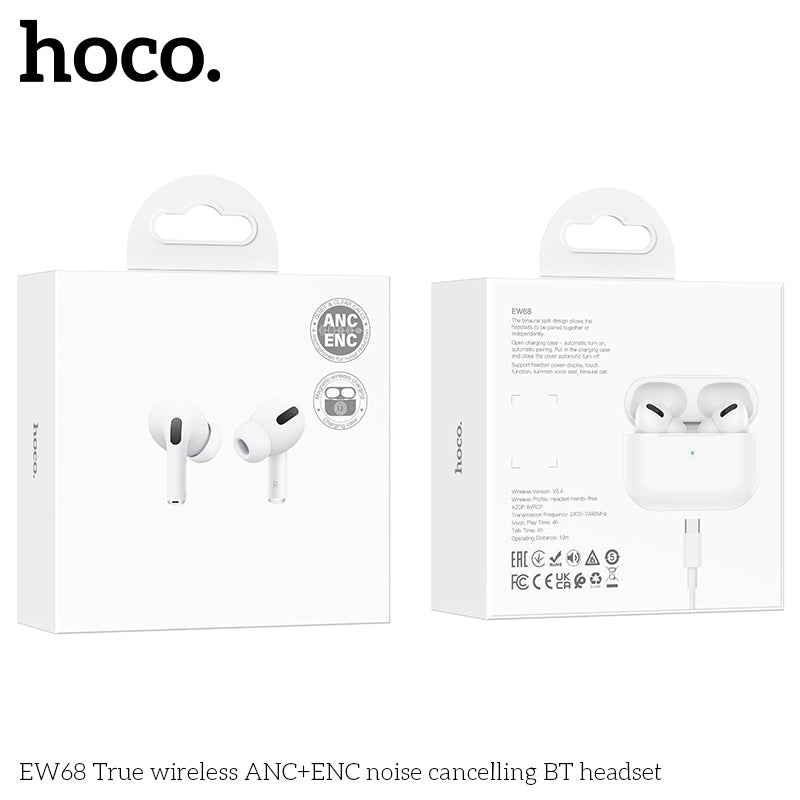 HD_SYNC:EW68 True wireless ANC+ENC noise cancelling BT headset