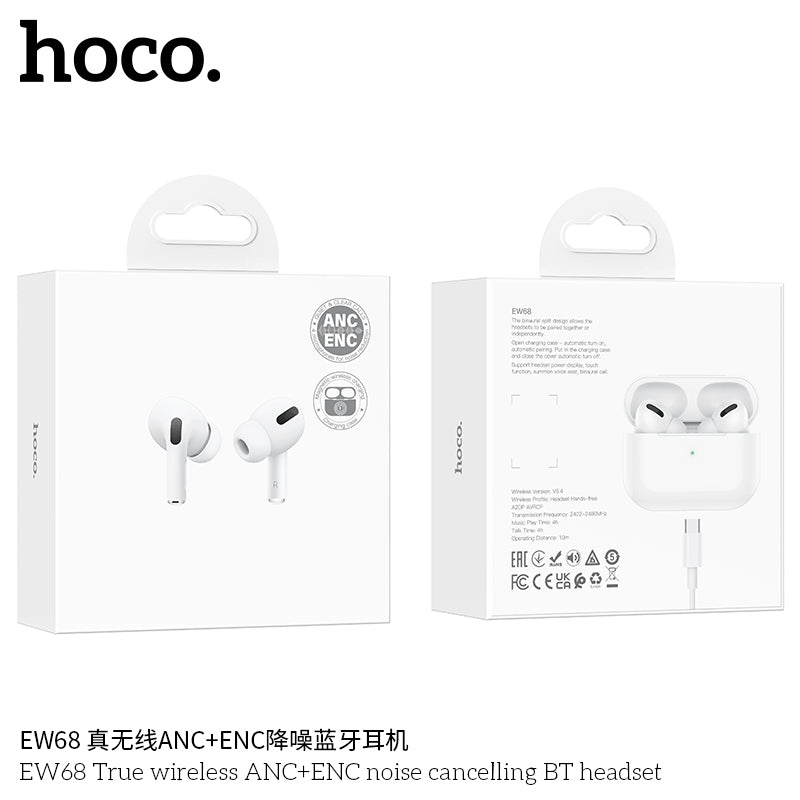 HD_SYNC:EW68 True wireless ANC+ENC noise cancelling BT headset