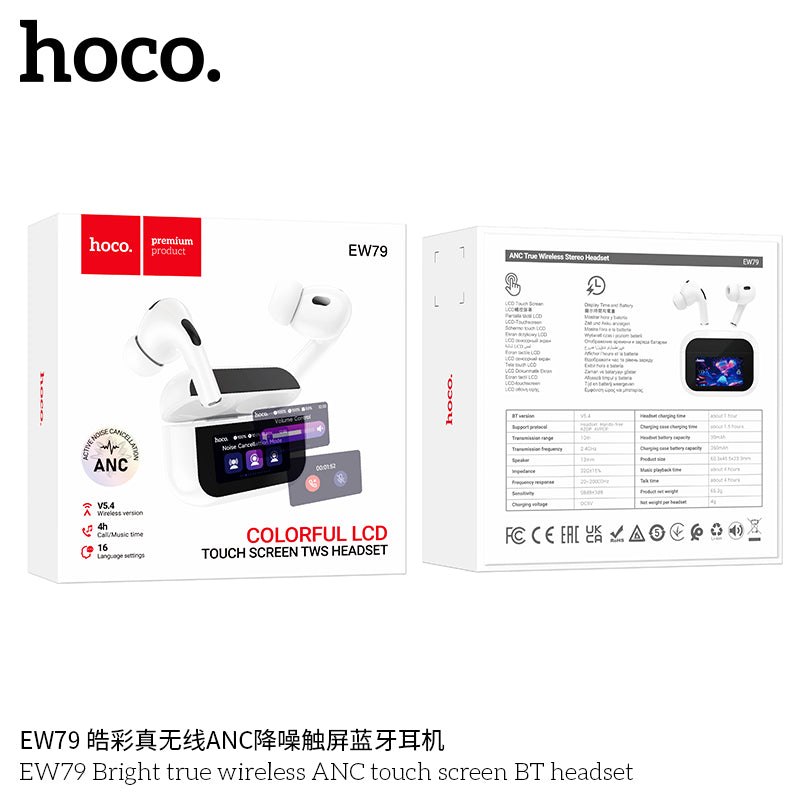 HD_SYNC:EW79 Bright true wireless ANC touch screen BT headset