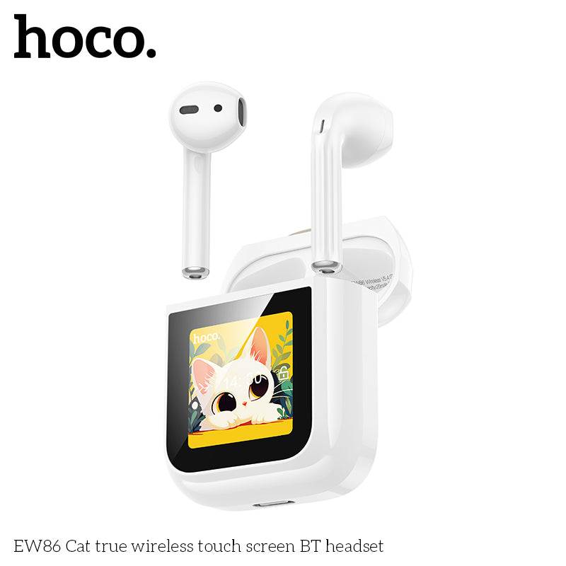 HD_SYNC:EW86 Cat true wireless touch screen BT headset