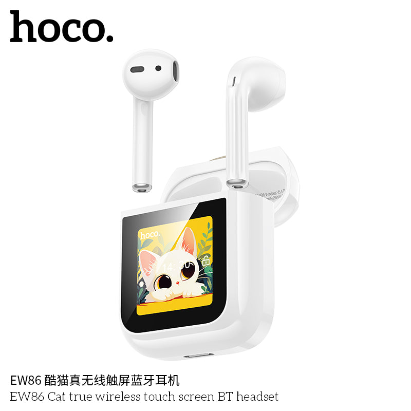HD_SYNC:EW86 Cat true wireless touch screen BT headset