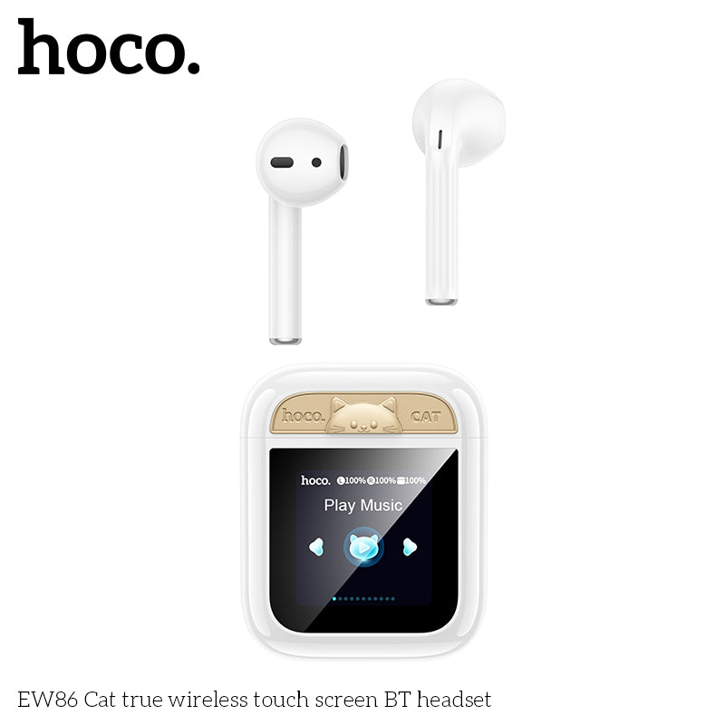 HD_SYNC:EW86 Cat true wireless touch screen BT headset