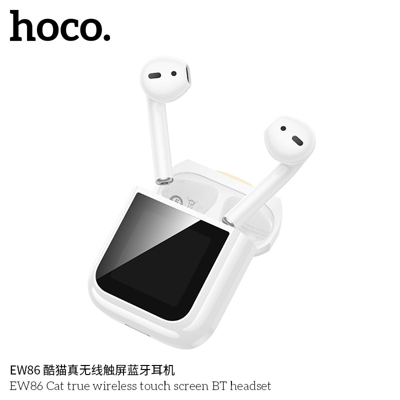 HD_SYNC:EW86 Cat true wireless touch screen BT headset