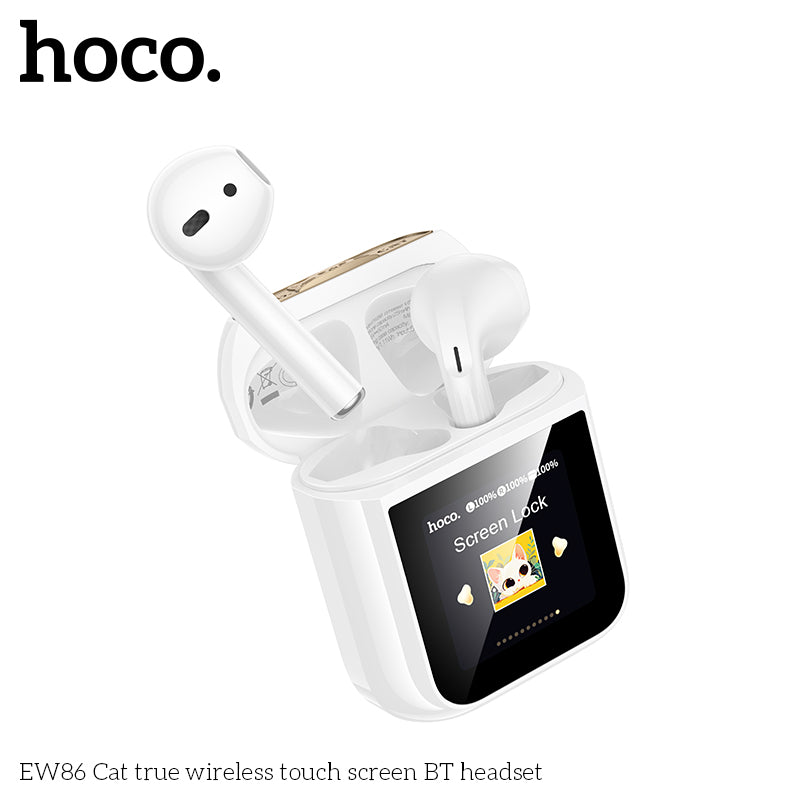 HD_SYNC:EW86 Cat true wireless touch screen BT headset