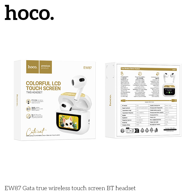 HD_SYNC:EW87 Gata true wireless touch screen BT headset